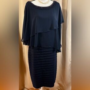Adrianna Papell Midnight Blue Dress EUC!